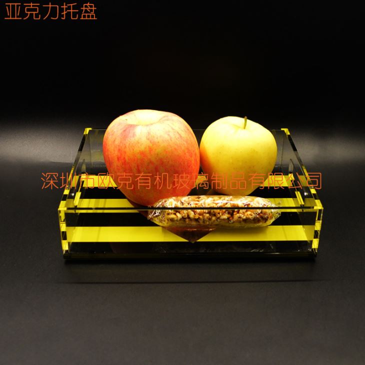 透明條紋零食托盤