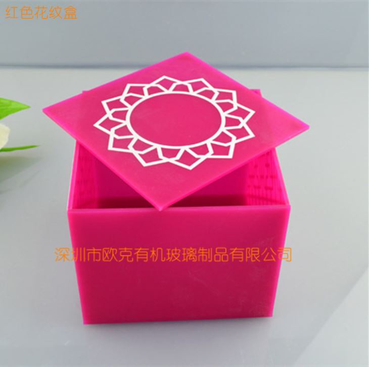 紅色花紋盒