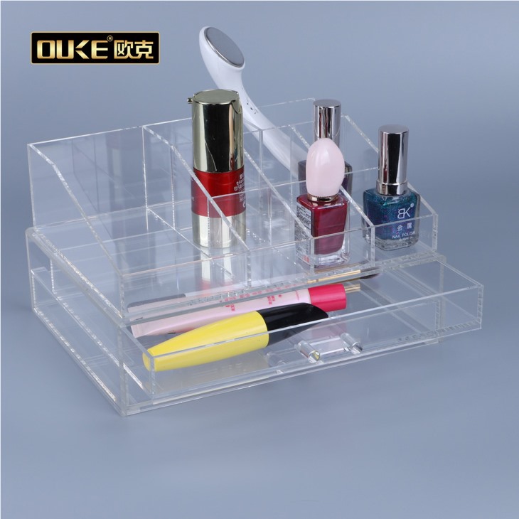 亞克力加工廠專業(yè)定制亞克力化妝品收納盒