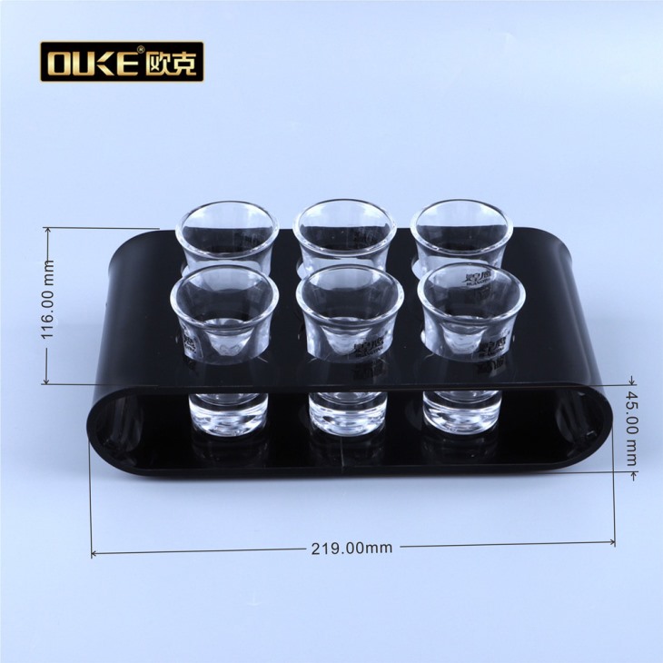 深圳有機(jī)玻璃加工工廠定制亞克力子彈杯專用杯架