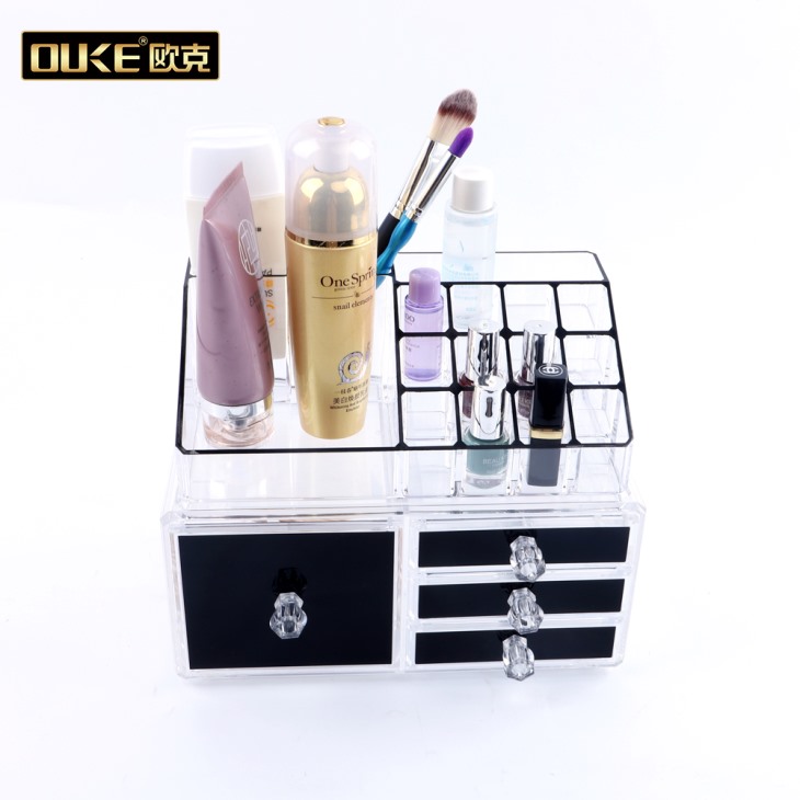 深圳廠家專業(yè)定制亞克力化妝品收納盒