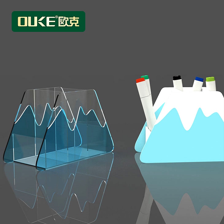 亞克力T型天空之藍(lán)筆盒收納盒