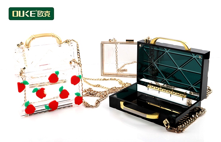 亞克力鏈條小方包、亞克力斜跨包