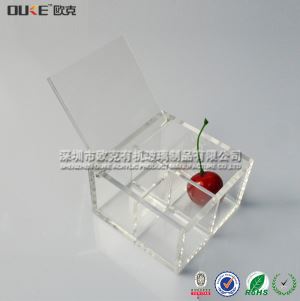 亞克力四格翻蓋食品盒