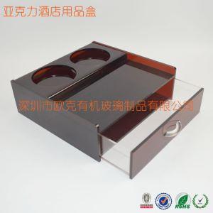 亞克力酒店用品帶杯位易耗品盒