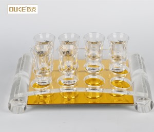 深圳亞克力工廠金色有機玻璃子彈杯杯架