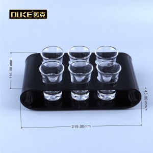 深圳有機(jī)玻璃加工工廠定制亞克力子彈杯專用杯架