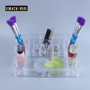 熱銷透明有機玻璃桌面收納盒